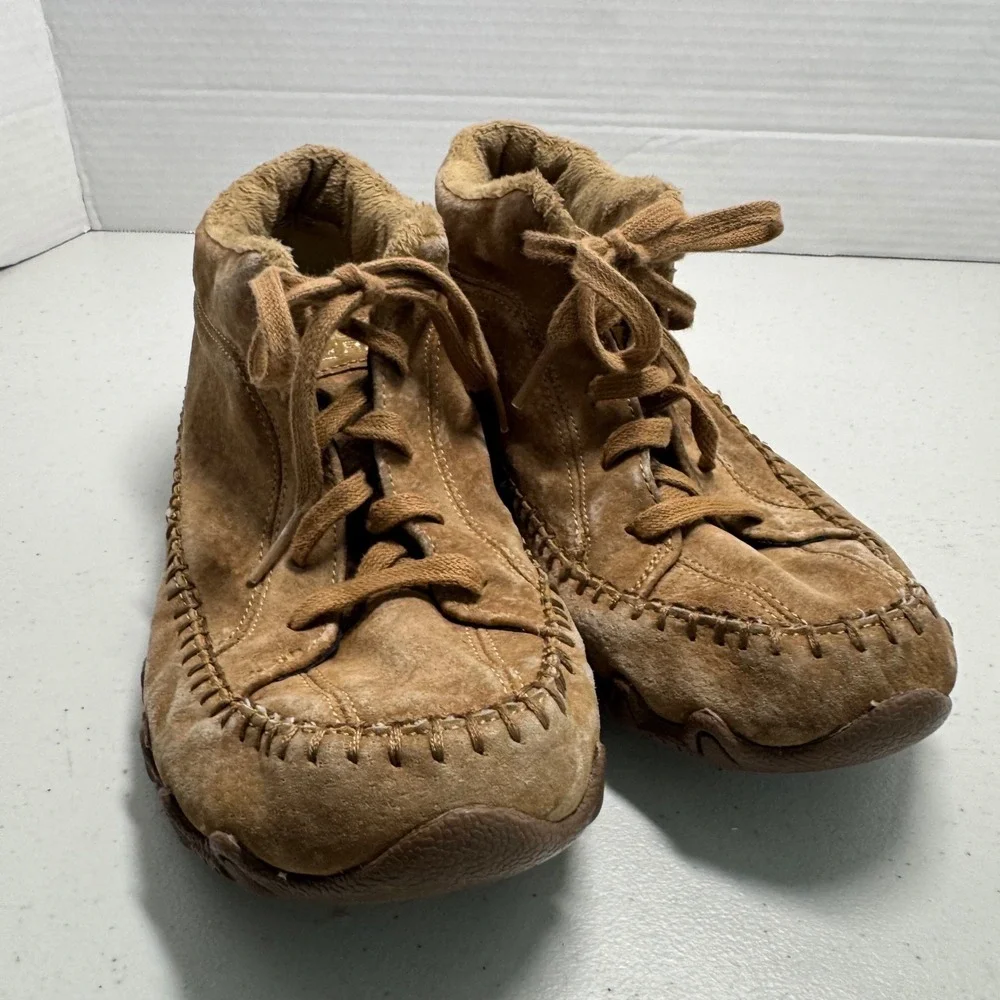 Boho Suede Faux Fur Lined Women Size 8 Skechers Relaxed Fit Memory Foam Boots‎